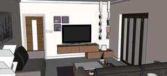 3D Design Living Room/Living Room - vue murale